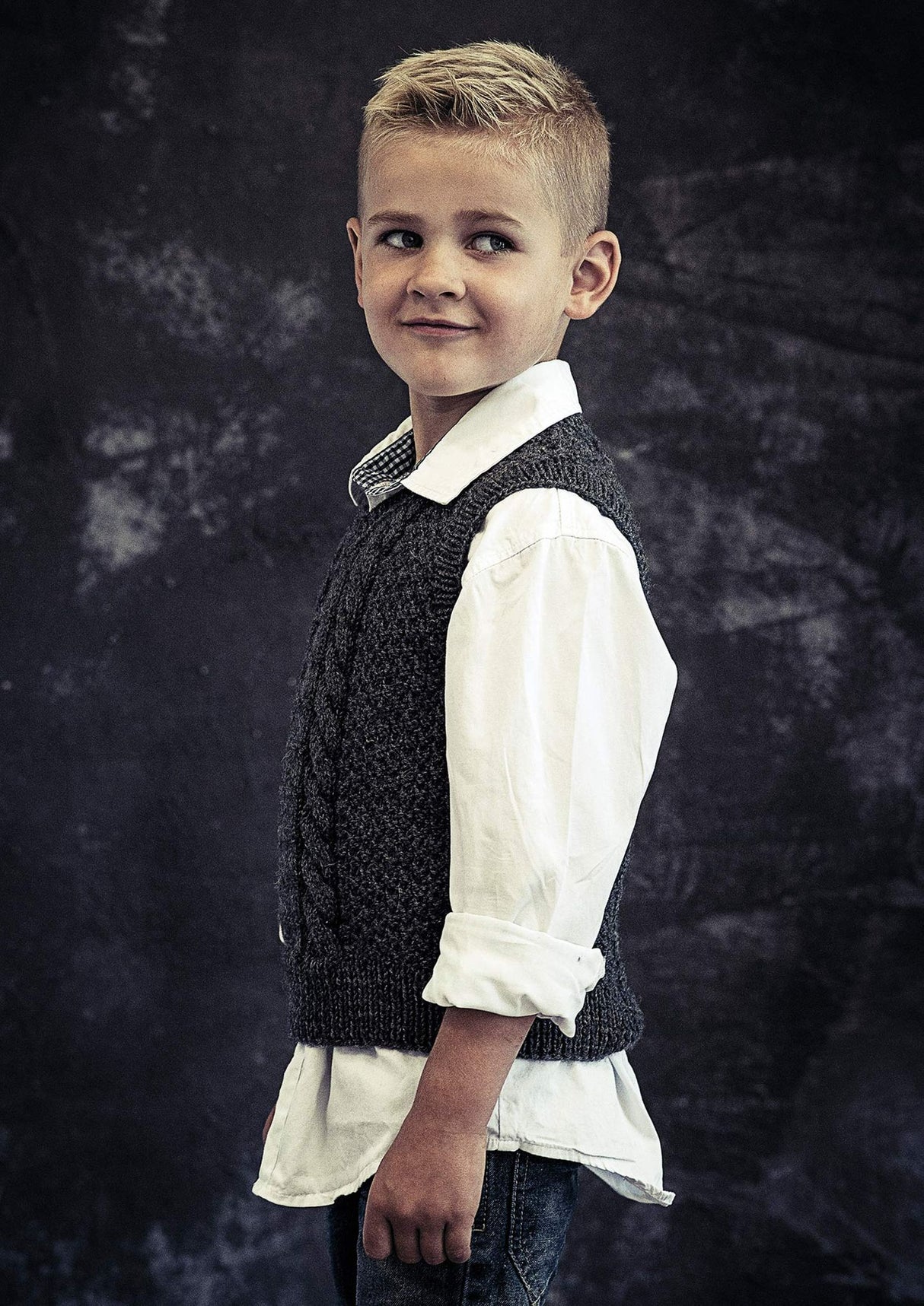 Børnevest med snoninger