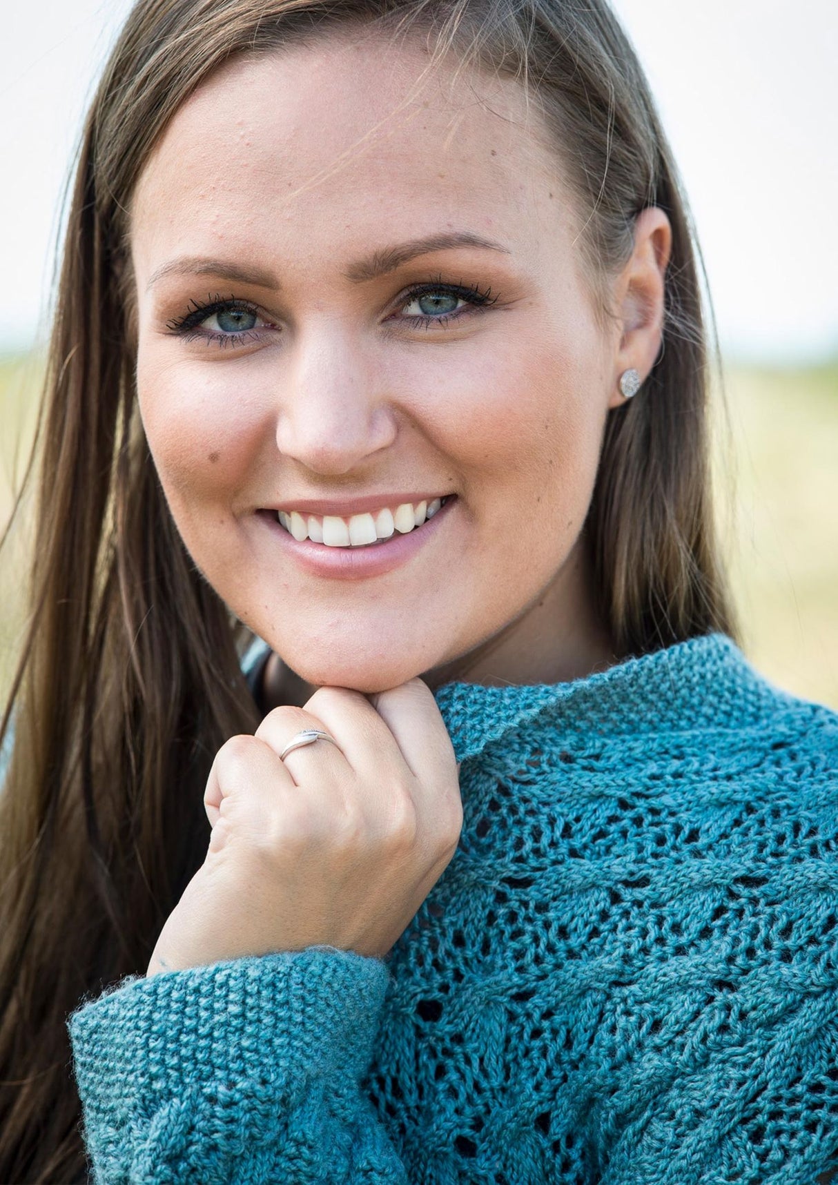 Cardigan med hulmønster