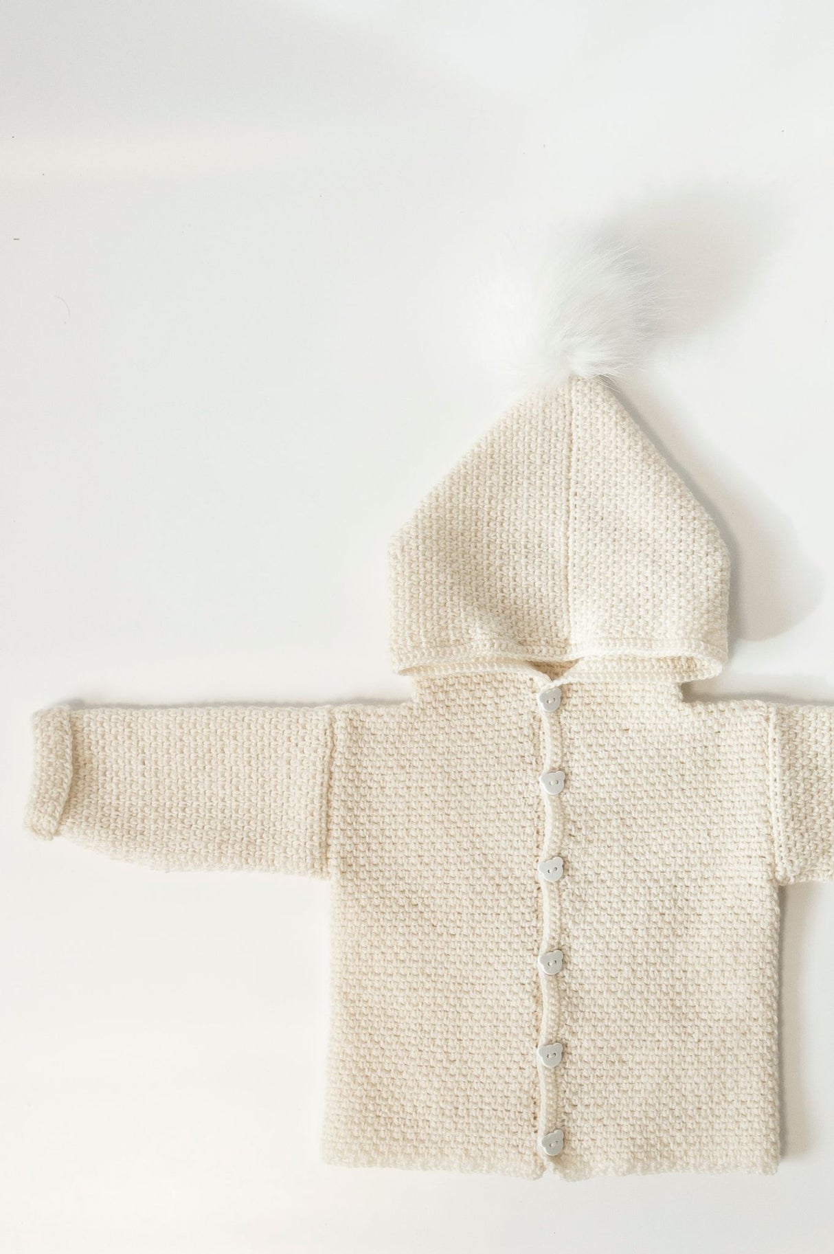 Hæklet jakke med hætte