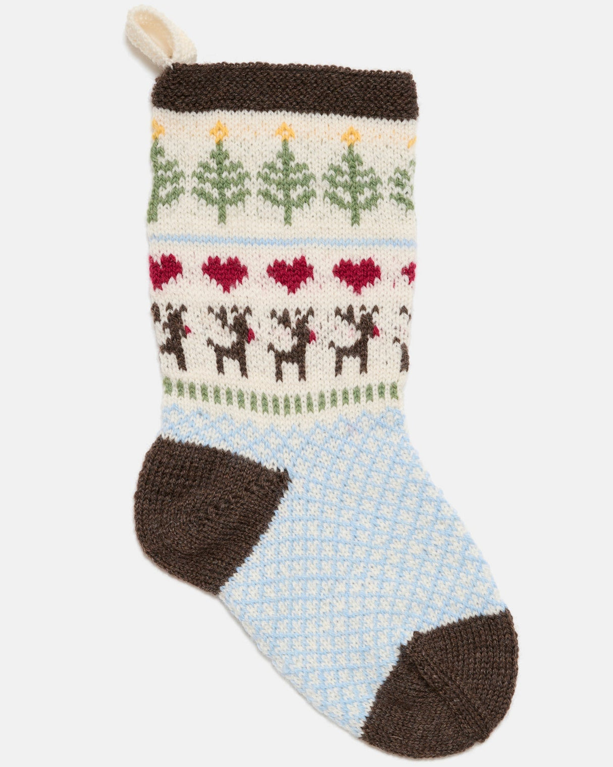 LF04 - Strikket julesok med rensdyr