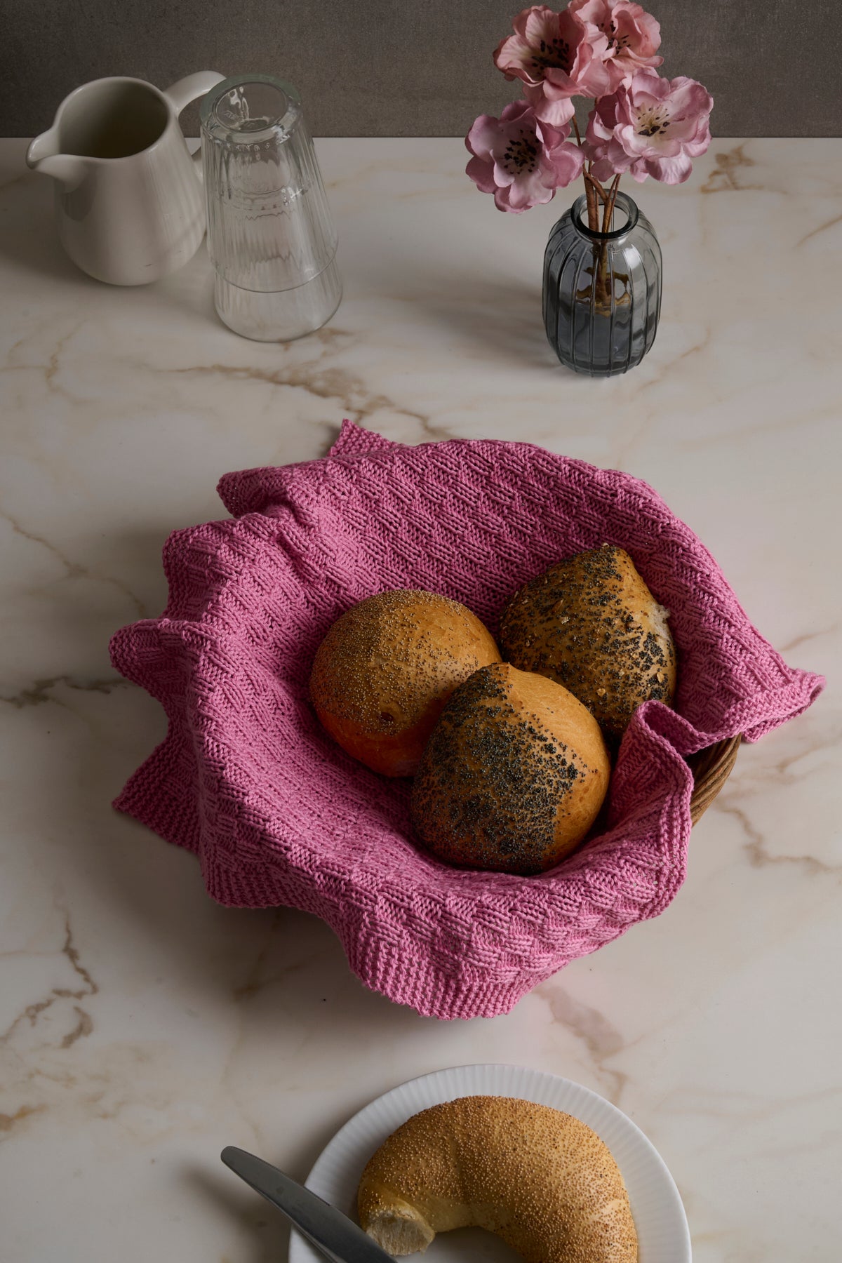 Strikket brødserviet