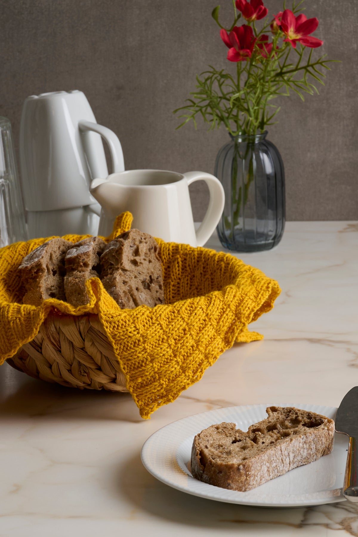 Strikket brødserviet