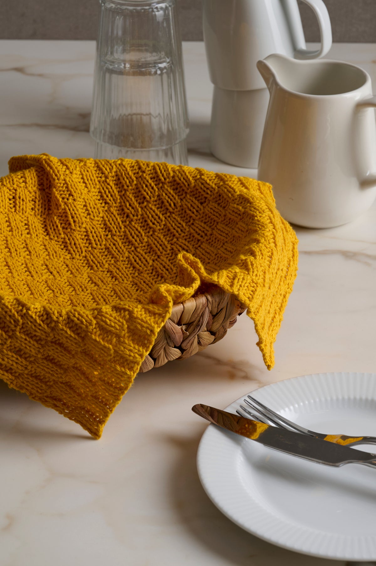 Strikket brødserviet