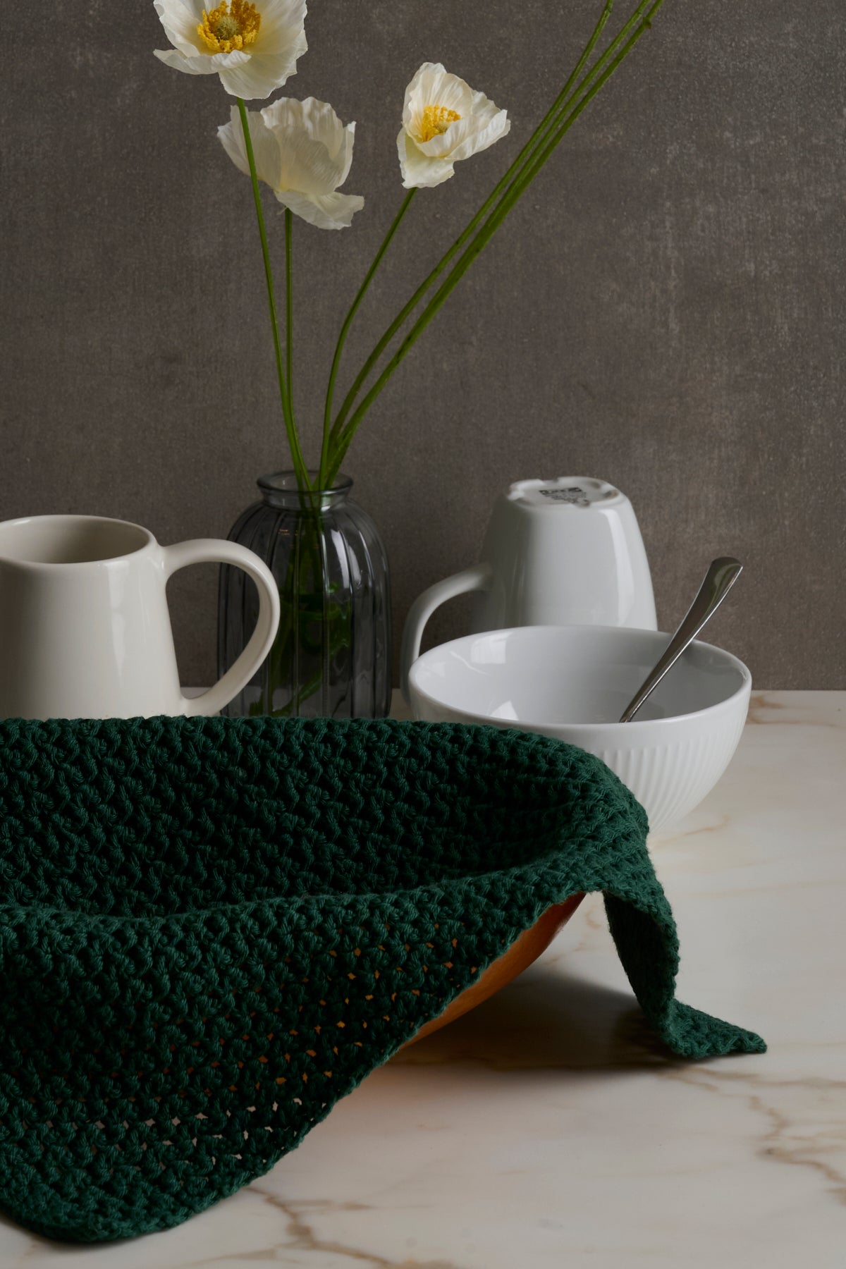 Hæklet brødserviet i struktur Opskrift