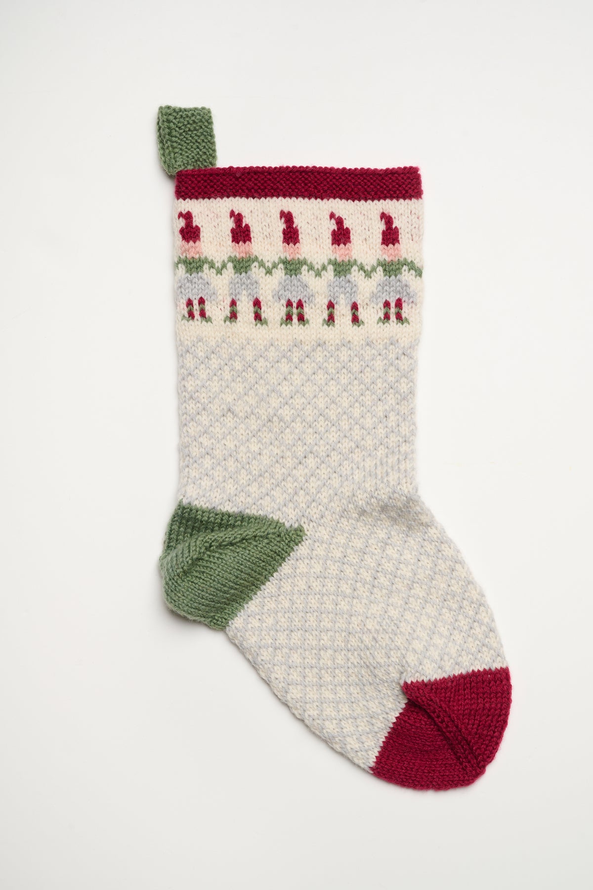 LF19 - Stor julesok med nisseranke i grøn og grå