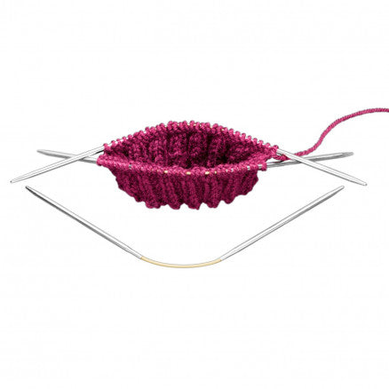 Addi Crasy Trio Fleksible Strømpepinde Metal 2.50-3.50mm 21cm Kort