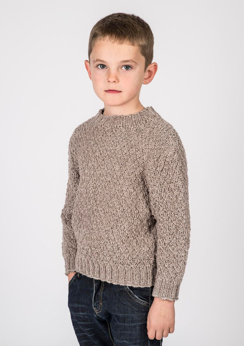 Drengesweater i meleret look