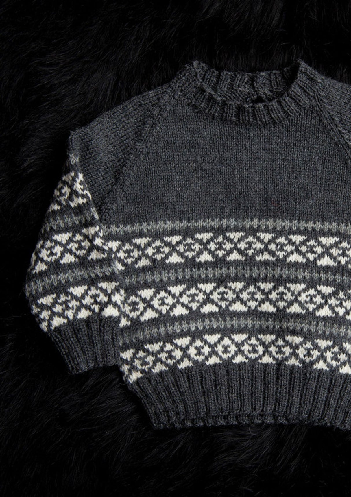 Mønsterstrikket bluse