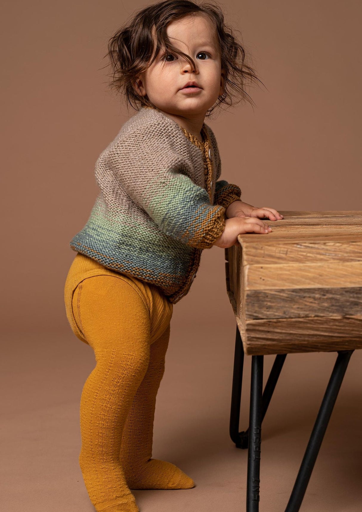 Cardigan med dip dye
