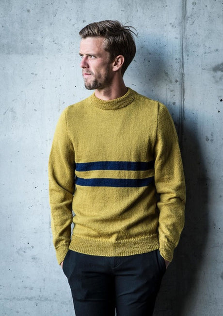 Herresweater med strib