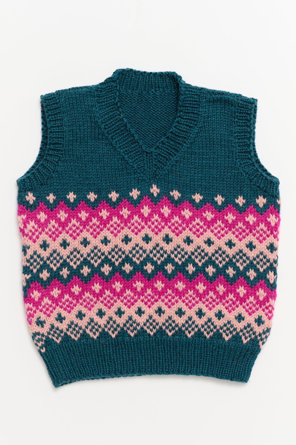 Vest i fair isle mønster