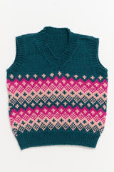 Vest i fair isle mønster