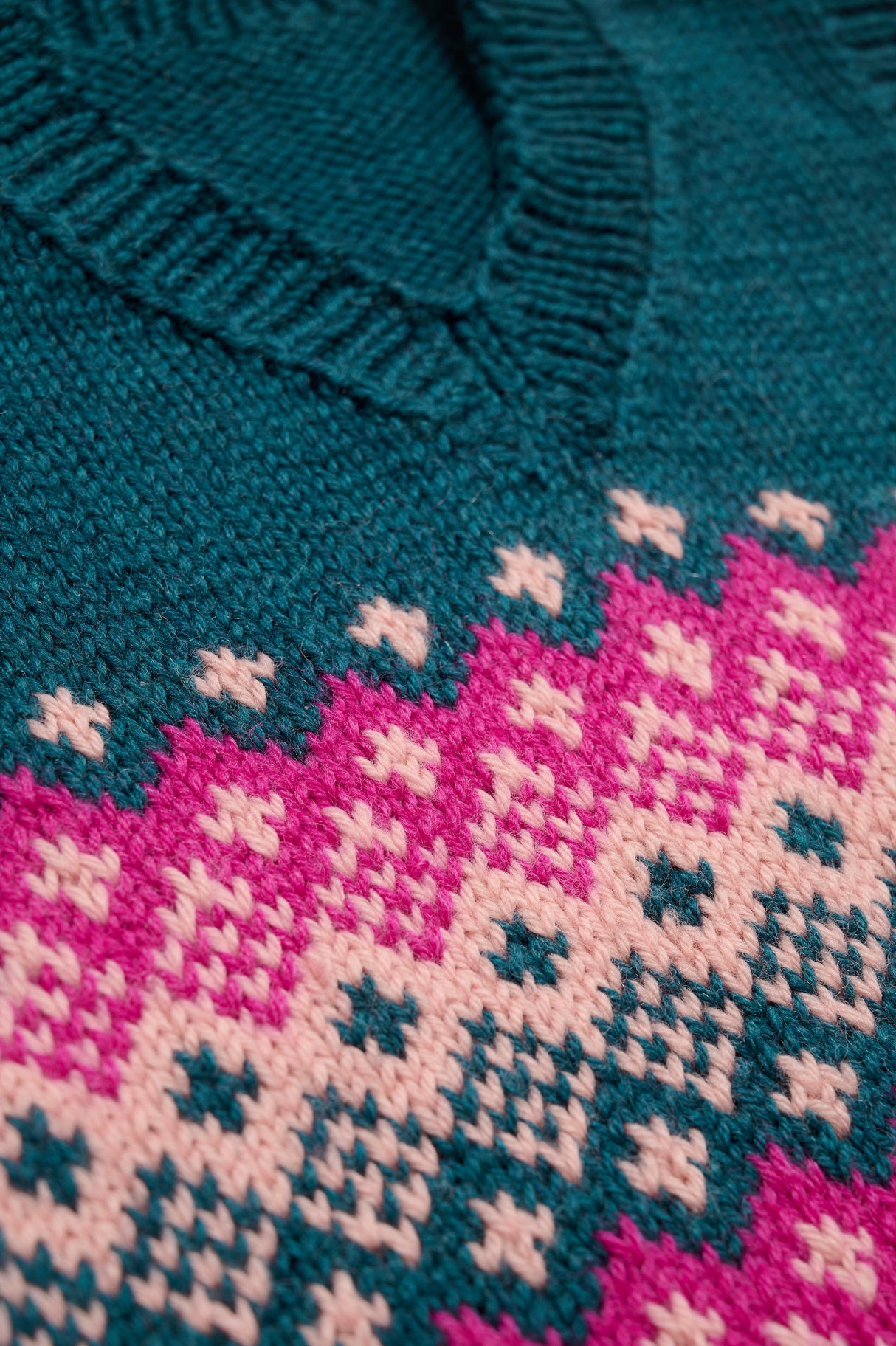 Vest i fair isle mønster