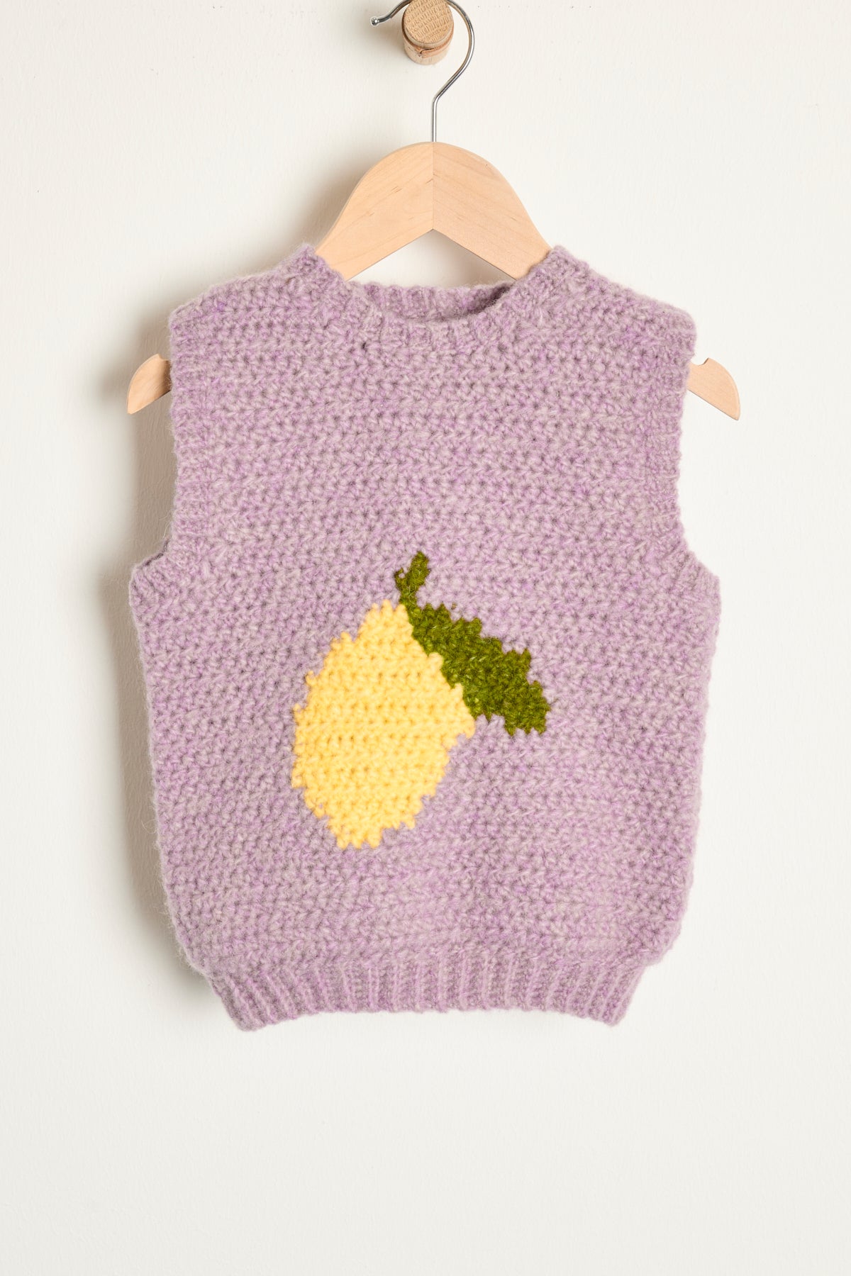 Hæklet slipover med citron