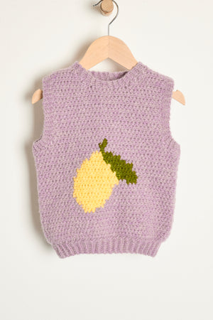 Hæklet slipover med citron Opskrift