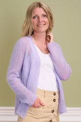 Cardigan med hulmønster