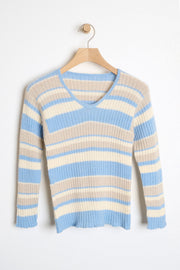 Aurora stribet bluse