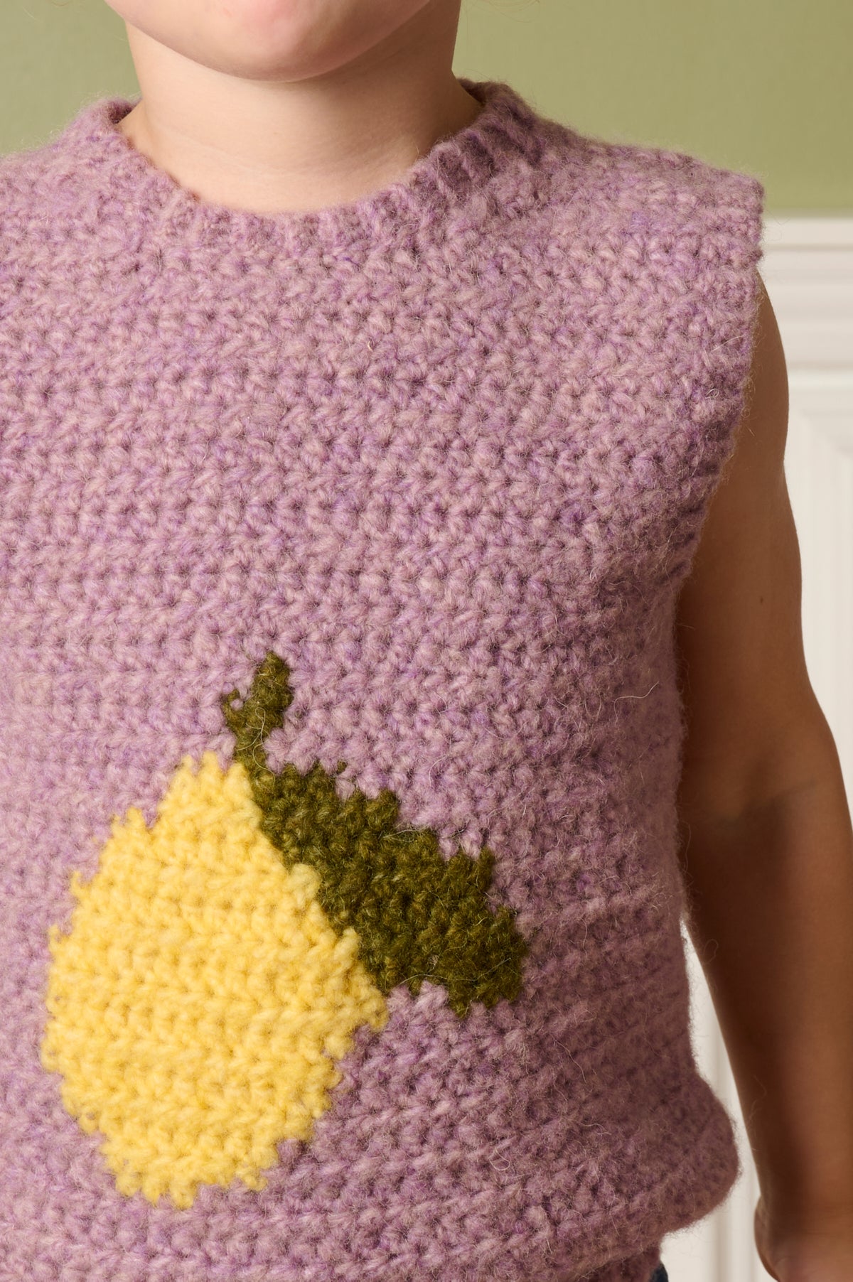 Hæklet slipover med citron