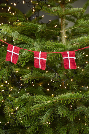 Hæklet Guirlande med Dannebrog Opskrift