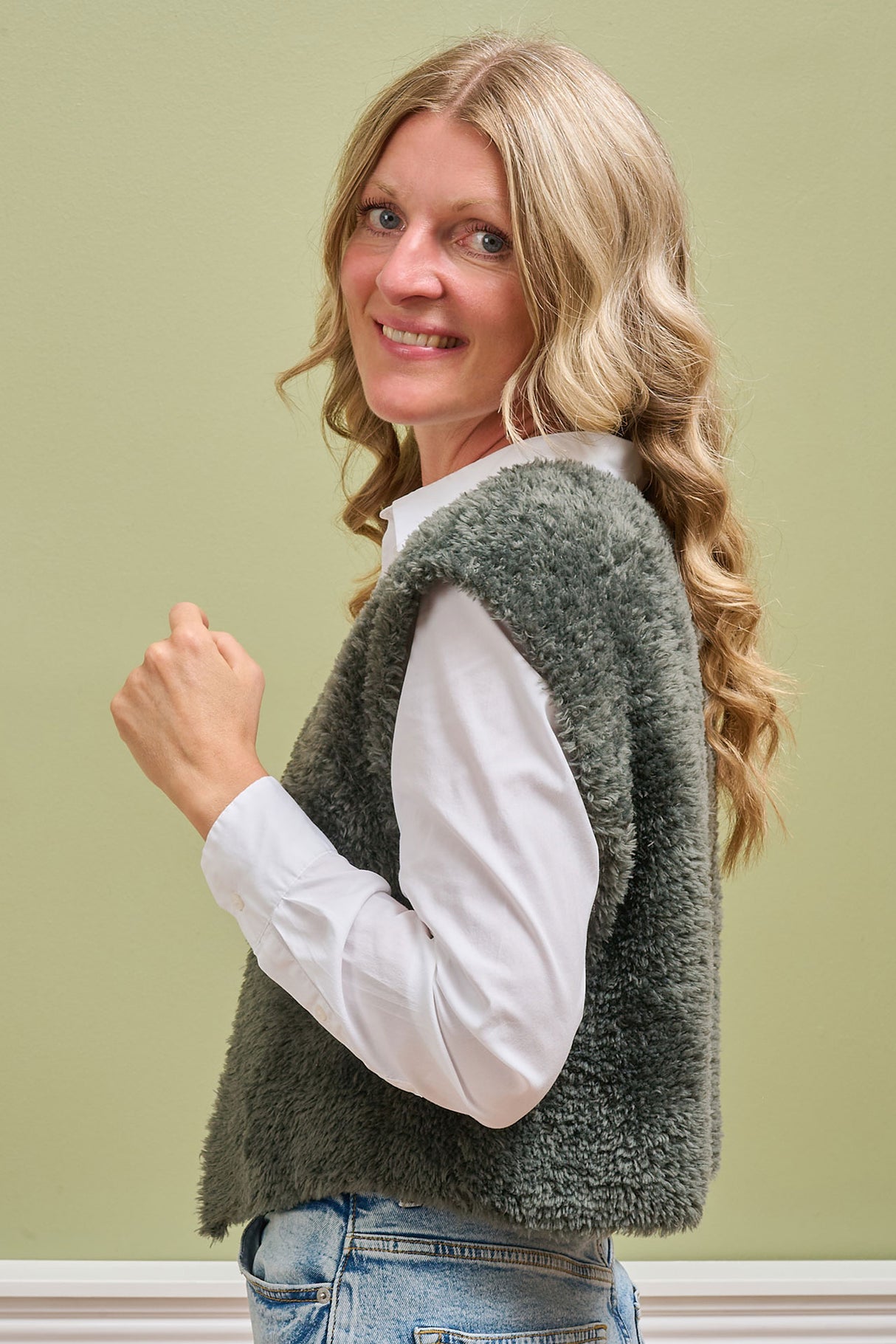 Vest i Fake Fur Opskrift