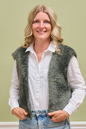 Vest i Fake Fur Opskrift