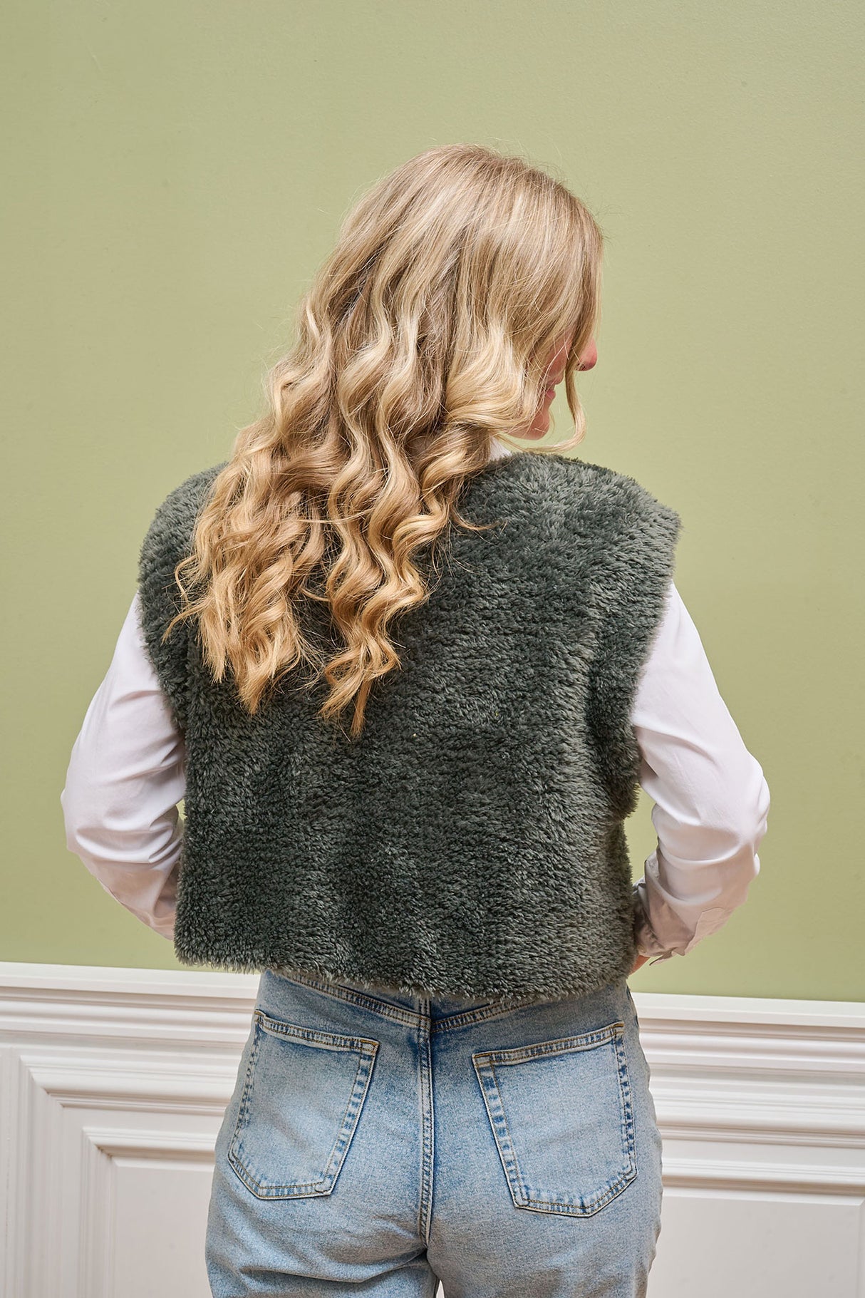 Vest i Fake Fur Opskrift