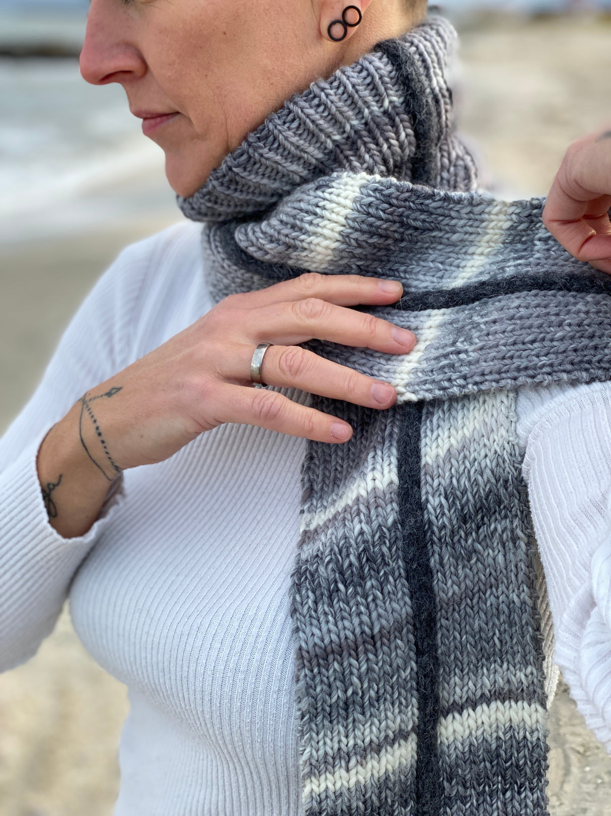 FR101 - Tørklæde med rullekrave Opskrift