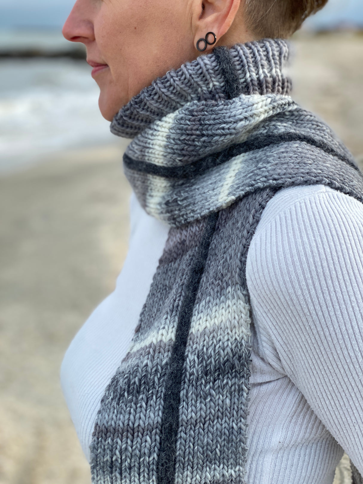 FR101 - Tørklæde med rullekrave Opskrift