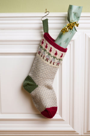 LF19 - Stor julesok med nisseranke i grøn og grå Opskrift