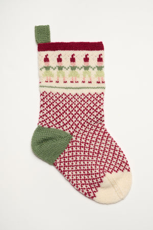 LF29 - Stor julesok med nisseranke i lys og mørk grøn Opskrift