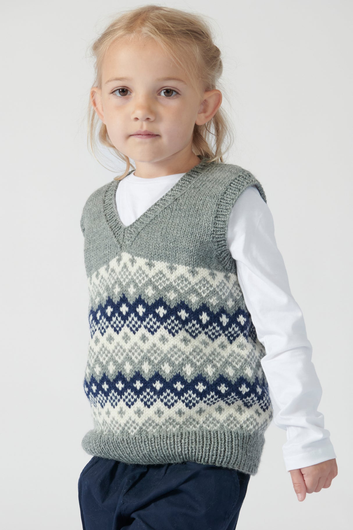 Vest i fair isle mønster opskrift