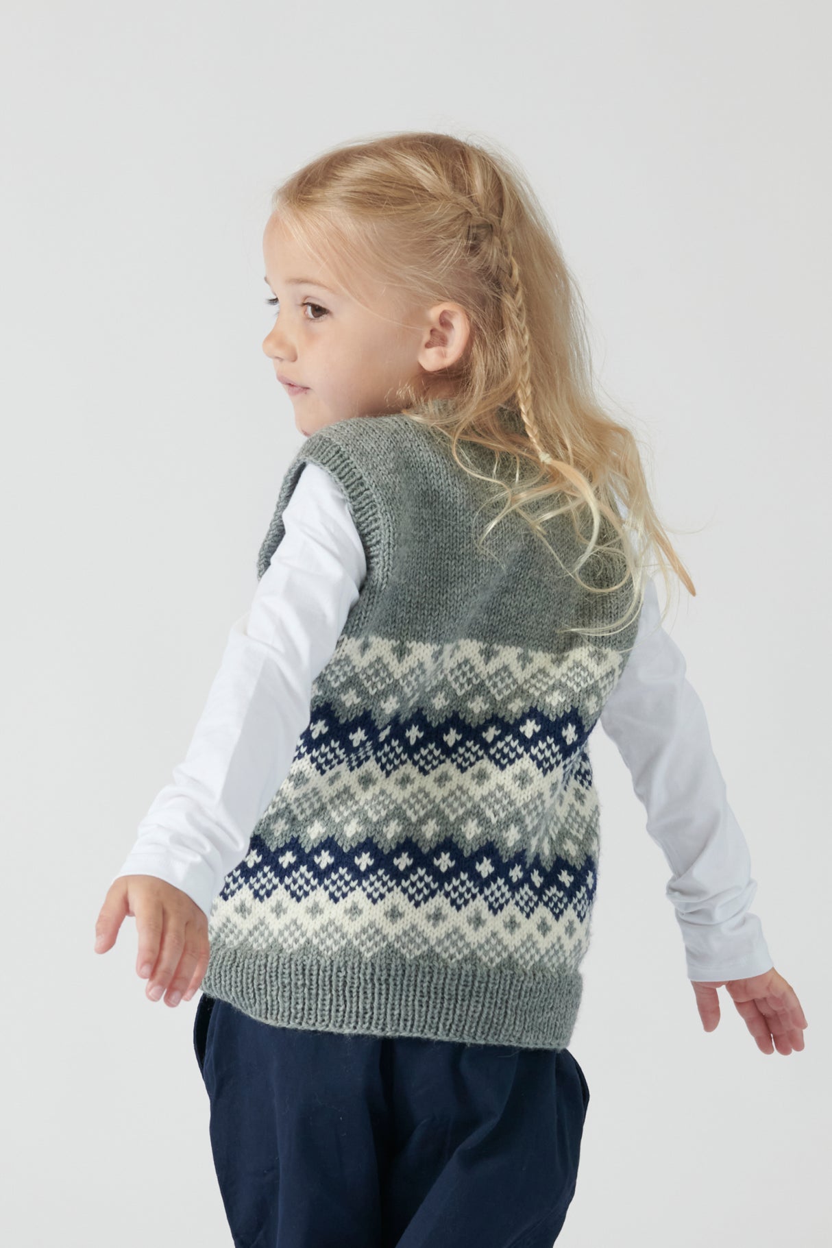 Vest i fair isle mønster opskrift