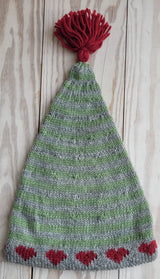 LF18 - Stribet nissehue med hjerterbort