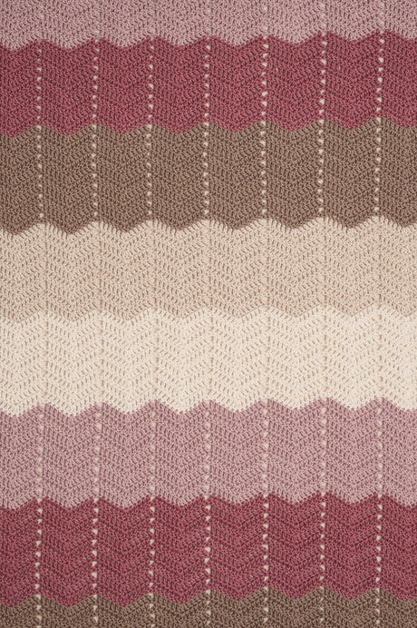 Hæklet babytæppe i zigzag-mønster