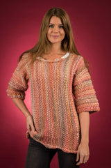 Vamset sweater med 3/4 ærmer Easy Knit