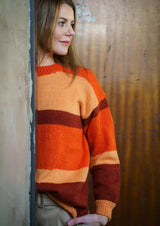 Damesweater i 3 blokfarver