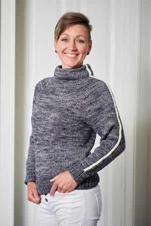 FR8 - Raglansweater med stribe Opskrift